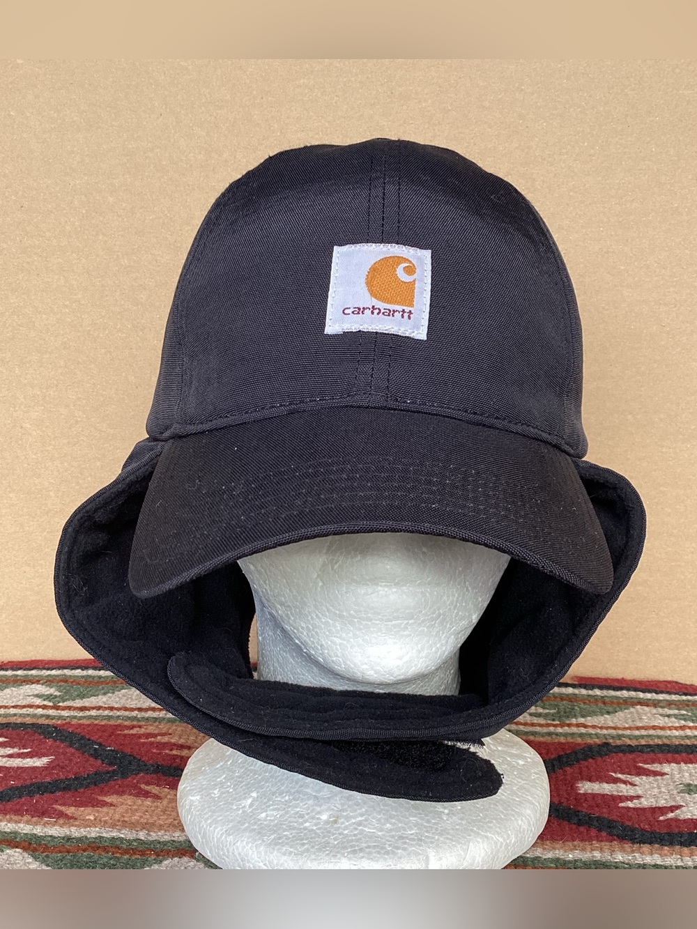 Vintage Carhartt rain defender canvas ear flap hat cap winter